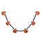 6' Halloween Jack‑o'-Lantern Garland – Orange & Black Playful Garland